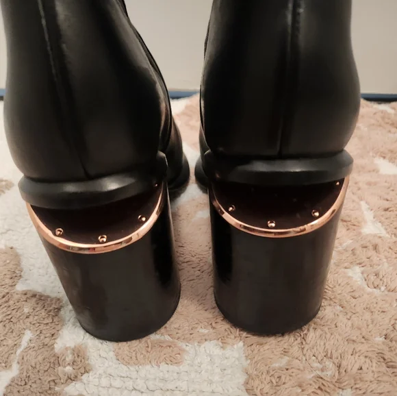 Alexander Wang Anna Stretch Bootie Boots Black Size 37 - Picture 4 of 14